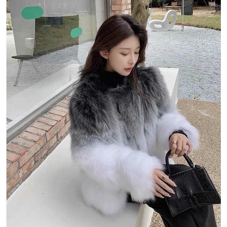 世界的に round neck eco fur coat QUNGファーコート asakusa.sub.jp