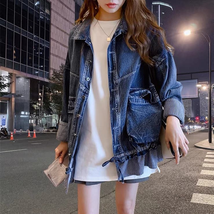 デニムジャケット 韓国ファッション 春 品番 Shnw Sibra シブラ のレディースファッション 通販 Shoplist ショップリスト