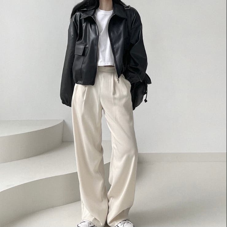 ZARA ショート丈 フェイクレザージャケット Mサイズ