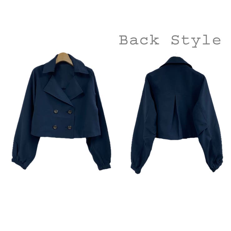 2点セット ロングジレ付き2WAYショートトレンチコート 韓国