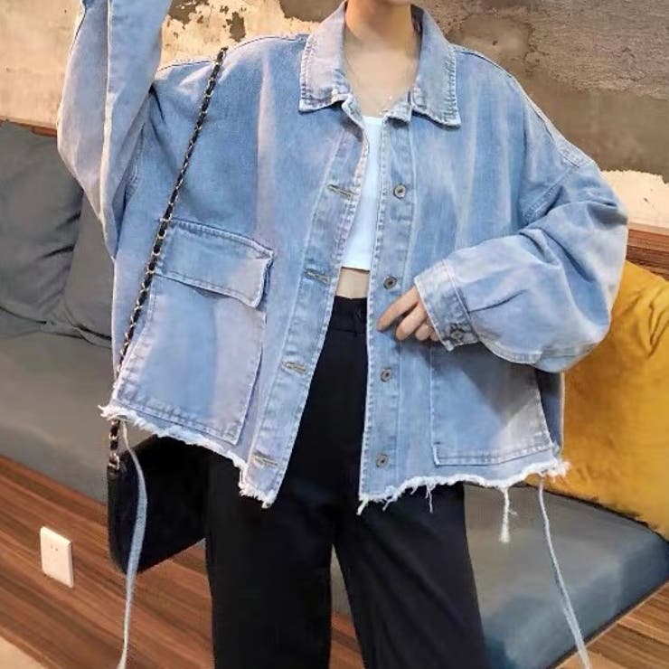 ショート丈デニムジャケット 秋 冬[品番：SHNW0009996]｜Sibra（シブラ