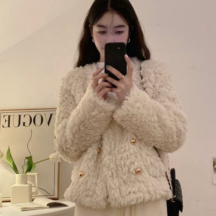 シャギージャケット 秋 韓国ファッション | Sibra | 詳細画像11 