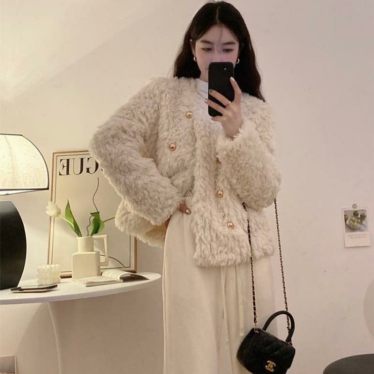 シャギージャケット 秋 韓国ファッション | Sibra | 詳細画像19 