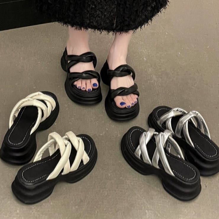 厚底サンダル ミュールサンダル 美脚[品番：SHNW0011324]｜Sibra