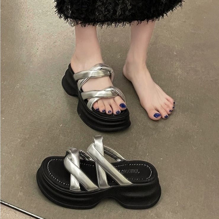 厚底サンダル ミュールサンダル 美脚[品番：SHNW0011324]｜Sibra