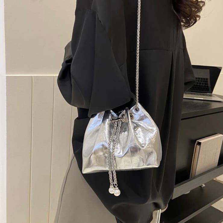 bigotre PURSE MINI BALL シルバー BIGOTRE◇バッグ/シルバー