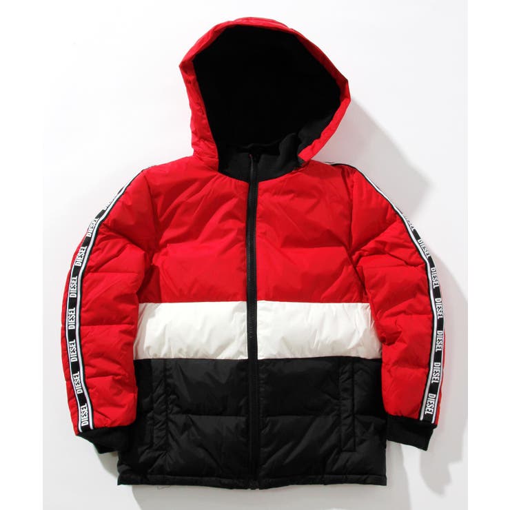 レッド | DIESEL ディーゼル フーディーパディングジャケットブルゾン | SHIFFON