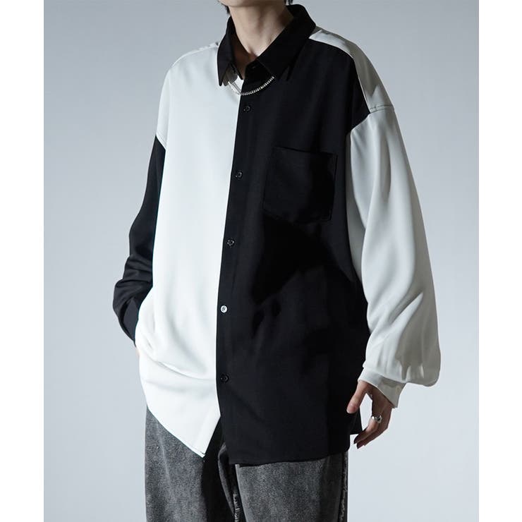 ブラック | Confirm コンファーム アシンメトリーキリカエ | SHIFFON 