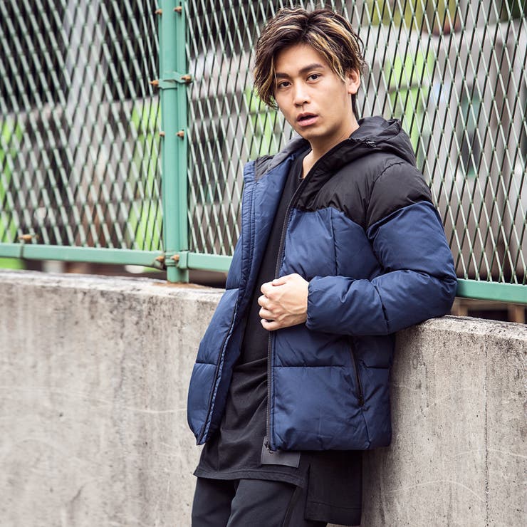 163(イチロクサン) 中綿フーディー(ブラック/グレー/レッド/ネイビー