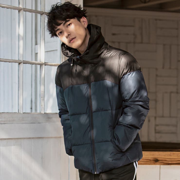 163(イチロクサン) 中綿フーディー(ブラック/グレー/レッド/ネイビー