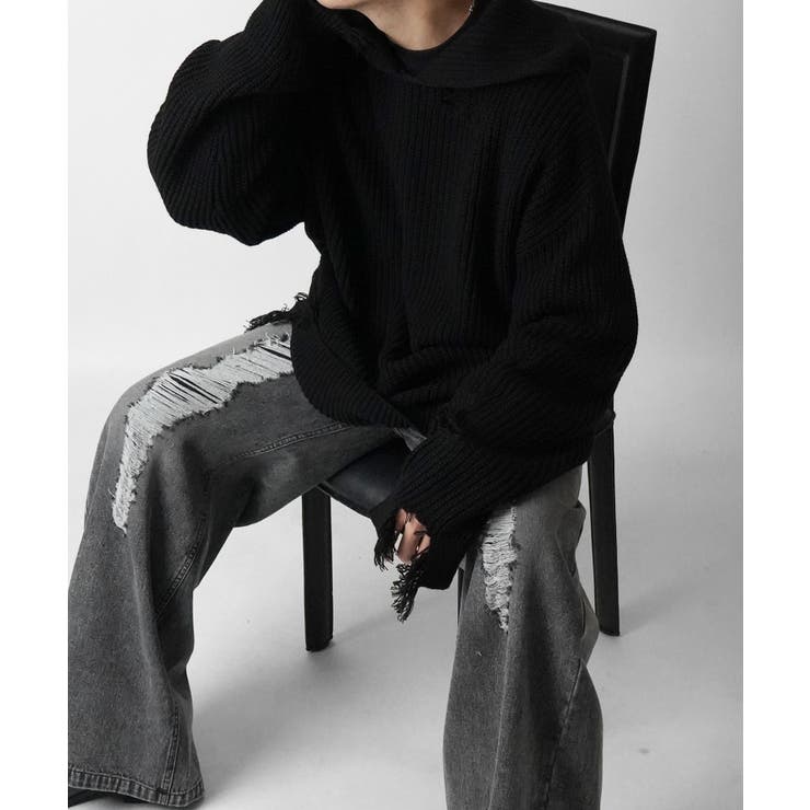 Confirm コンファーム ダメージニット | SHIFFON  | 詳細画像4 