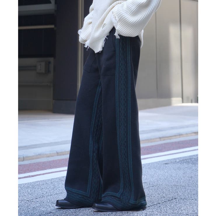 ブラック | Confirm コンファーム 裾サイドライン | SHIFFON 