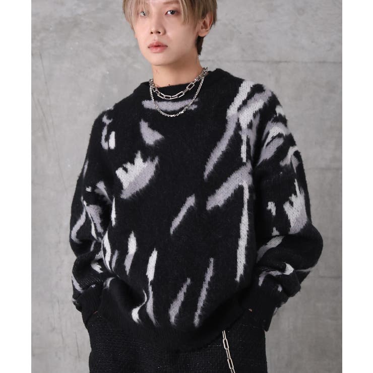 ブラック | Confirm コンファーム 総柄 | SHIFFON 