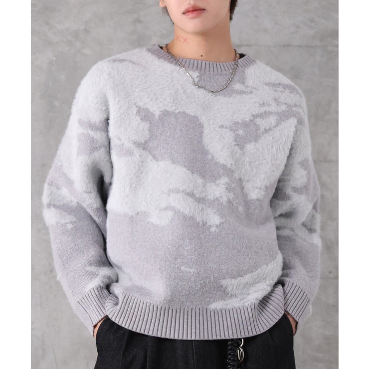 グレー | Confirm コンファーム アブストラクト柄 | SHIFFON 