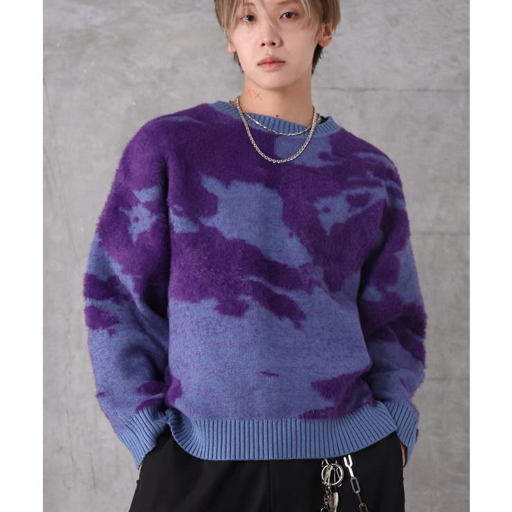 パープル | Confirm コンファーム アブストラクト柄 | SHIFFON 