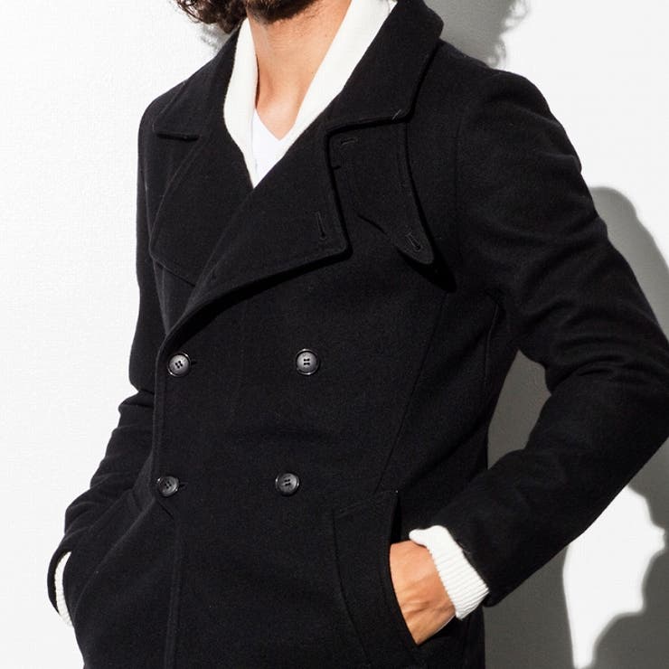 AKM Contemporary メルトンカッティングPコートメンズ[品番