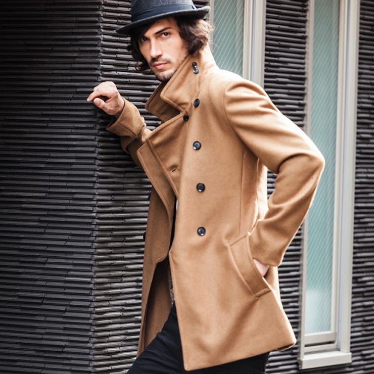 AKM Contemporary メルトンカッティングPコートメンズ[品番