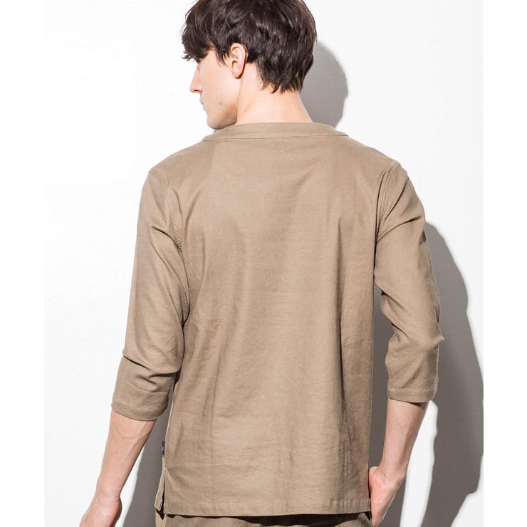 JH junhashimoto ストレッチリネンキーネックシャツ[品番 JH junhashimoto ストレッチリネンキーネックシャツ[品番