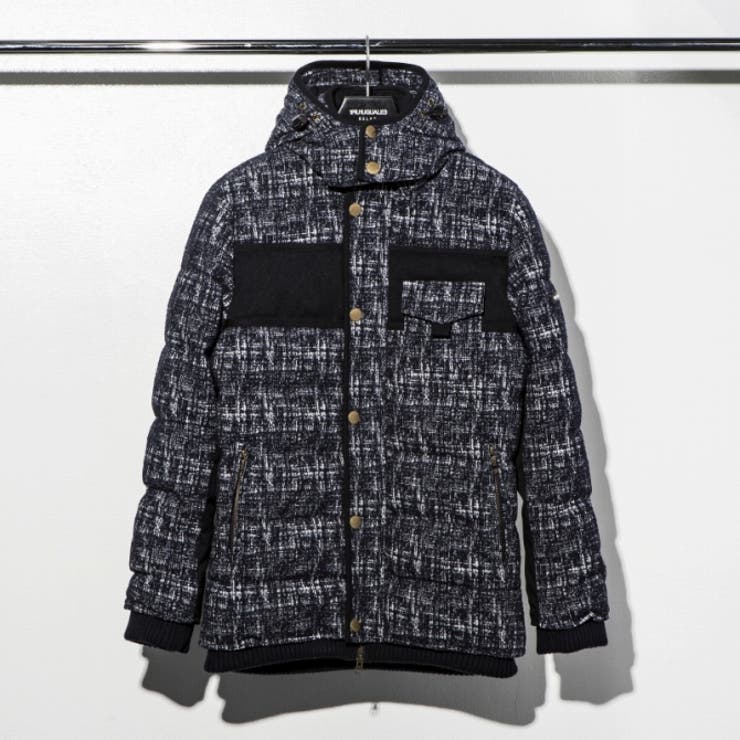 360°ストレッチツイードダウンジャケット[品番：SHNM0001659]｜SHIFFON