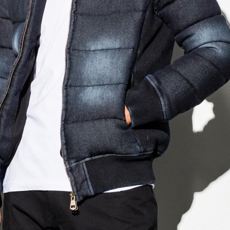 1PIU1UGUALE3 RELAX ジョグデニムフード付ダウンジャケット[品番