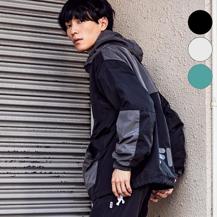 FILA(フィラ)切り替えアノラック ジャケット(ホワイト ブラック[品番