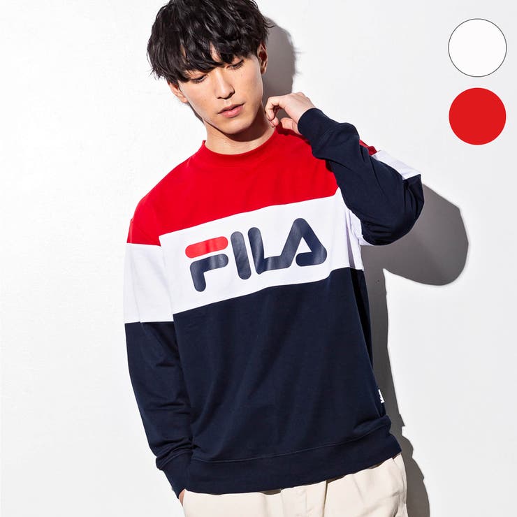 FILA(フィラ)切り替えトレーナー(ホワイト/レッド)