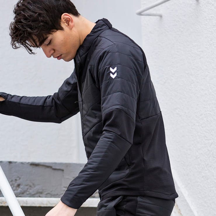 MML hummel ブラック ジャケットM セール】hummel(ヒュンメル)ラインジャケット（テーラード