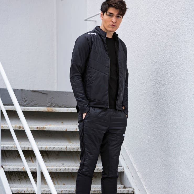 MML hummel ブラック ジャケットM セール】hummel(ヒュンメル)ラインジャケット（テーラード