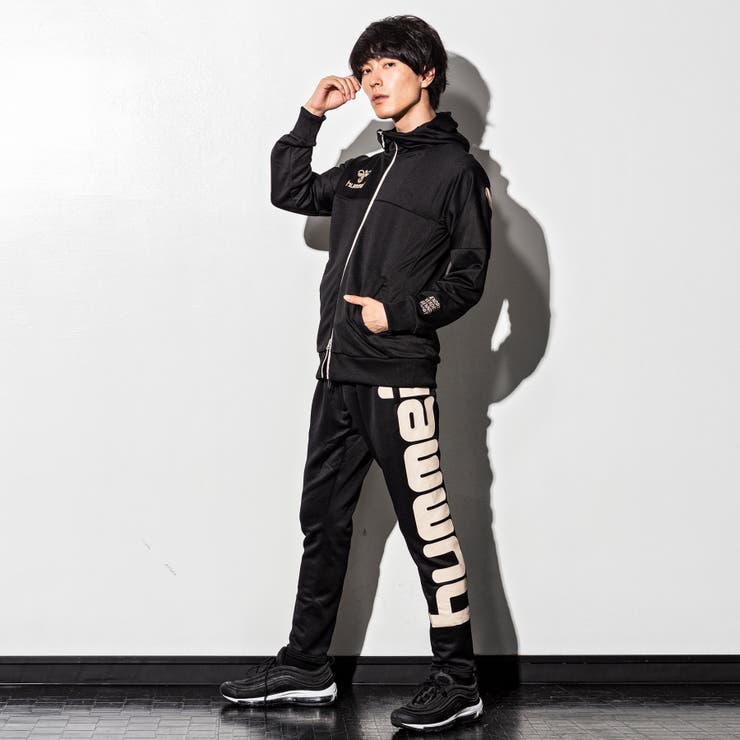 ヒュンメル FCスカル ウーブンフーデッドジャケット ＆ ボアテックパンツ XL hummel ヒュンメル メンズ ウインドパンツ ウィンドブレーカー裏