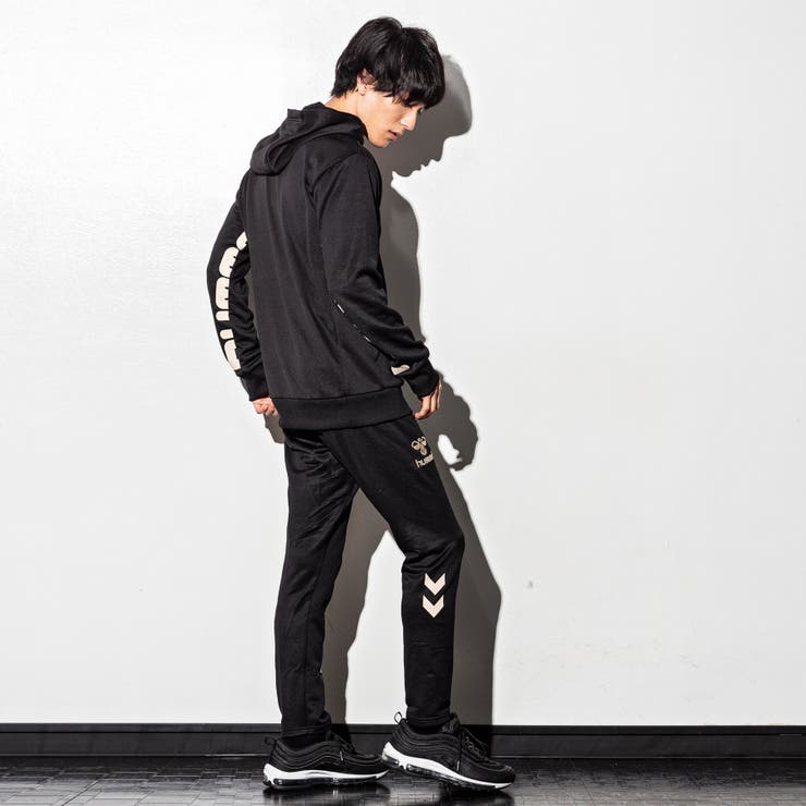 ヒュンメル FCスカル ウーブンフーデッドジャケット ＆ ボアテックパンツ XL hummel ヒュンメル ウィンドブレーカー メンズ 上下 裏