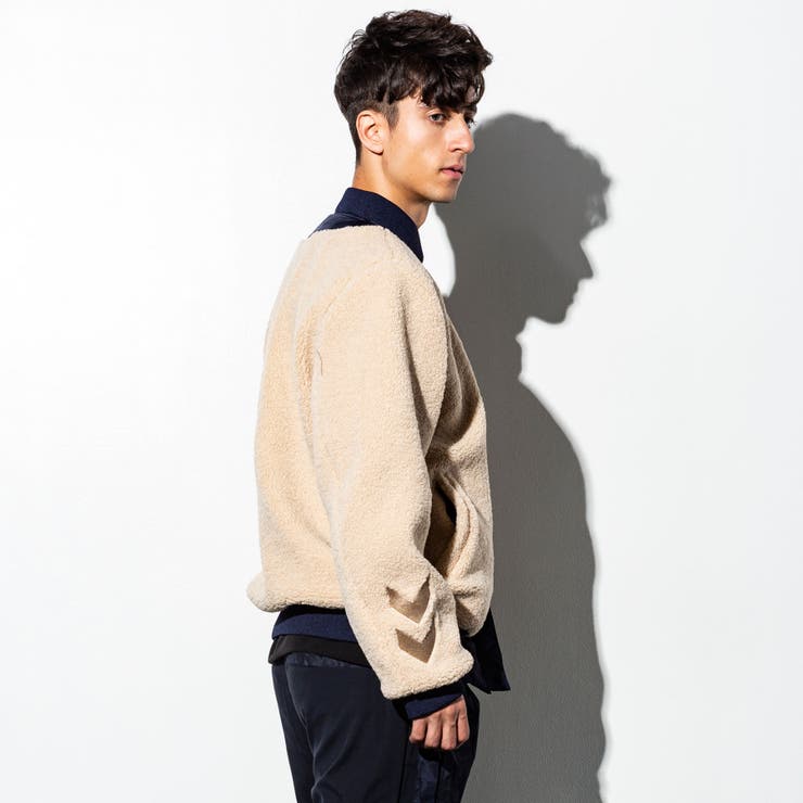 直営店 WEB限定】hummel(ヒュンメル)ボア切り替えボンバージャケット