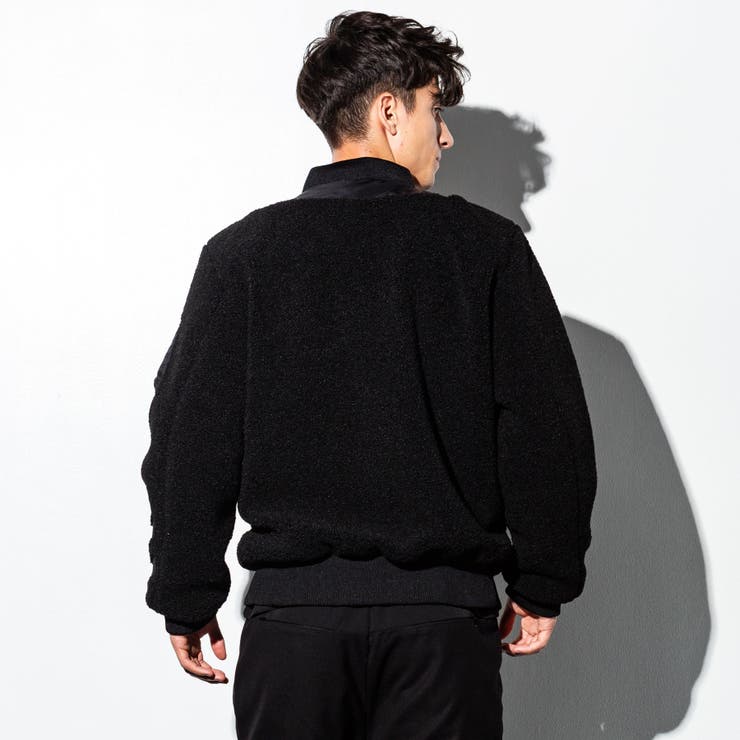 直営店 WEB限定】hummel(ヒュンメル)ボア切り替えボンバージャケット