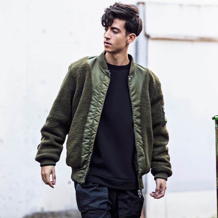 直営店 WEB限定】hummel(ヒュンメル)ボア切り替えボンバージャケット