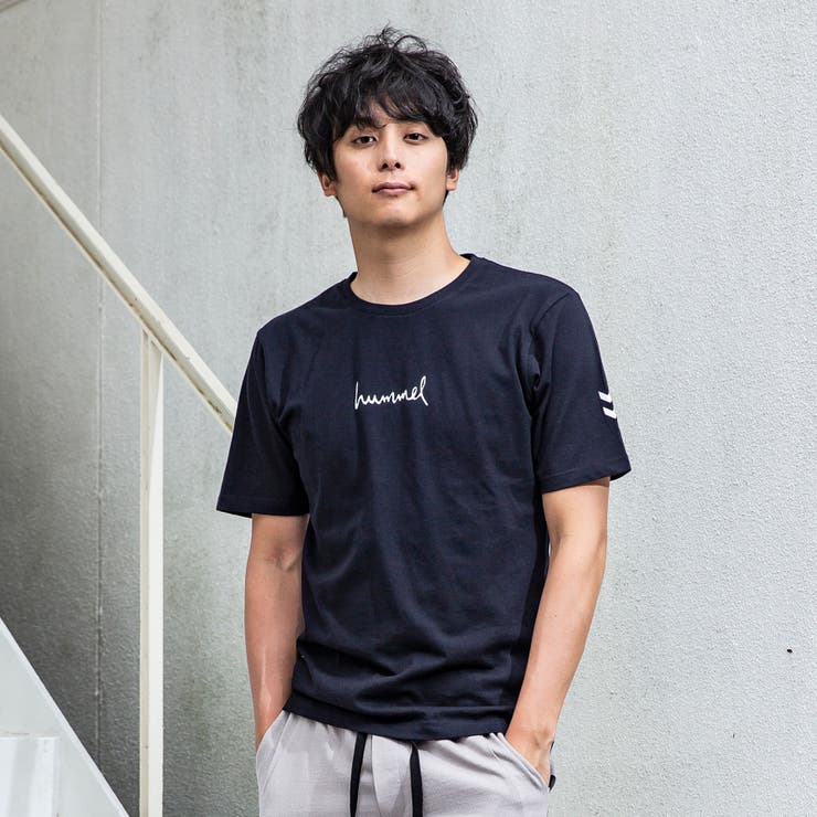 hummel(ヒュンメル)ロゴTシャツ(ホワイト/ブラック/ネイビー) | SHIFFON  | 詳細画像1 