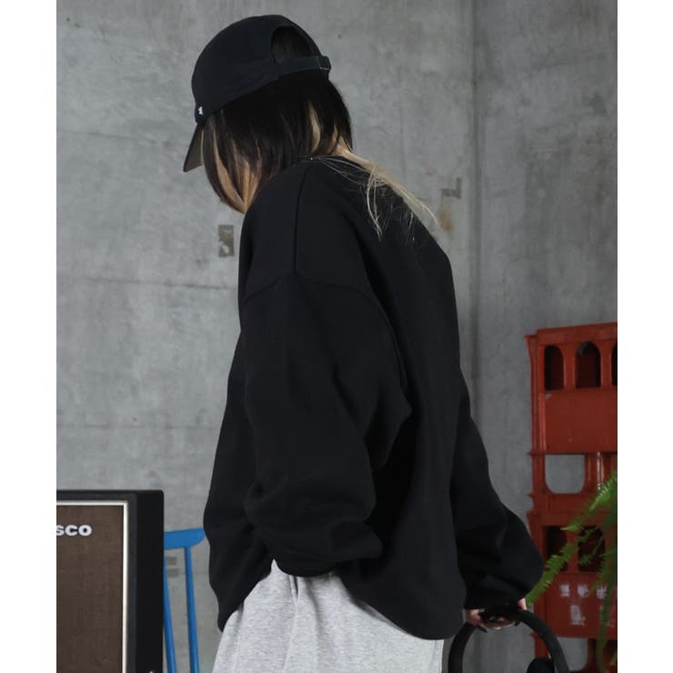 ILL S(イルズ)裏起毛 ハートワンポイント刺繍クルーネックスウェット | SHIFFON  | 詳細画像10 