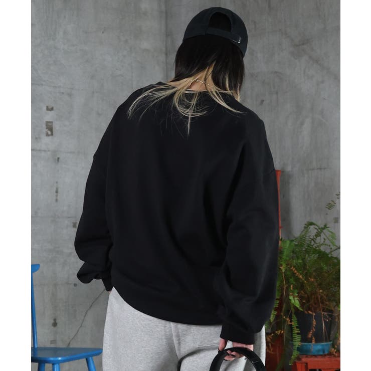 ILL S(イルズ)裏起毛 ハートワンポイント刺繍クルーネックスウェット | SHIFFON  | 詳細画像11 