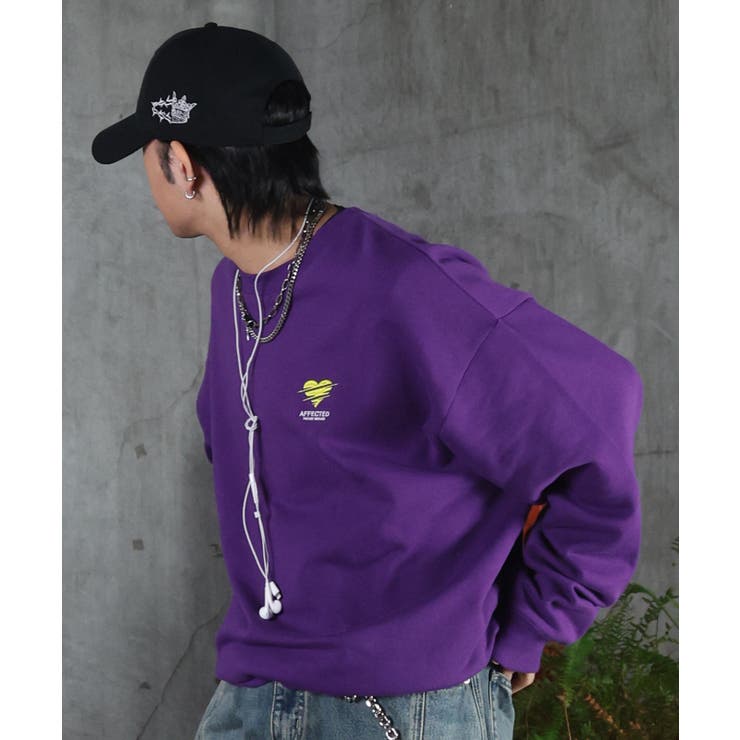 ILL S(イルズ)裏起毛 ハートワンポイント刺繍クルーネックスウェット | SHIFFON  | 詳細画像17 