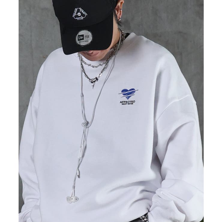 ILL S(イルズ)裏起毛 ハートワンポイント刺繍クルーネックスウェット | SHIFFON  | 詳細画像7 