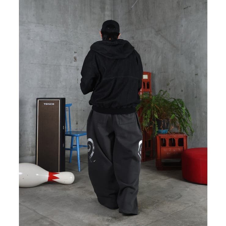 ILL S(イルズ)メタルプリント トライバルワイドスウェットパンツ | SHIFFON  | 詳細画像12 