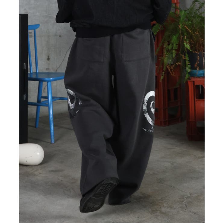 ILL S(イルズ)メタルプリント トライバルワイドスウェットパンツ | SHIFFON  | 詳細画像4 