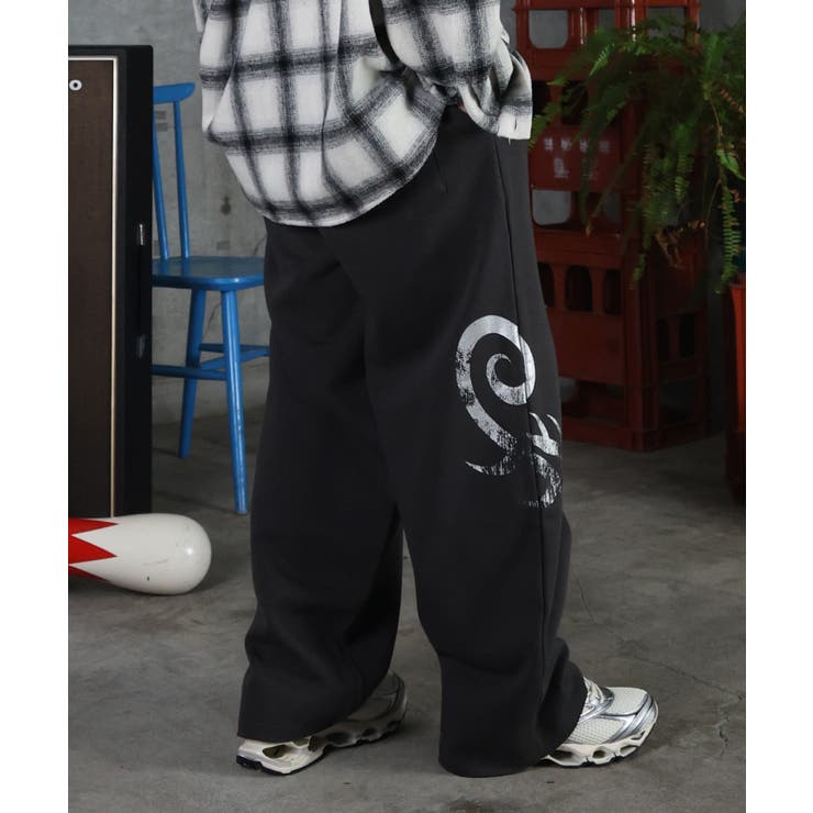 ILL S(イルズ)メタルプリント トライバルワイドスウェットパンツ | SHIFFON  | 詳細画像7 