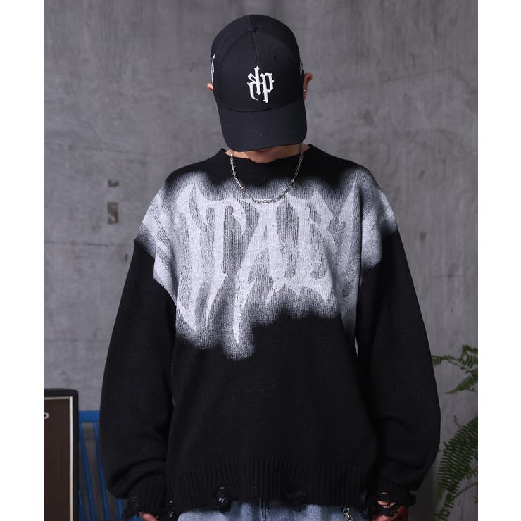 ブラック | ILL S(イルズ)ダメージ加工 グラフティアート | SHIFFON 