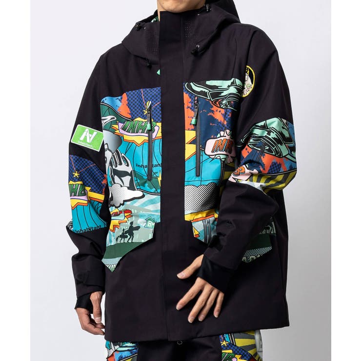 ブラック | inhabitant インハビタント ジップスノージャケット | SHIFFON 