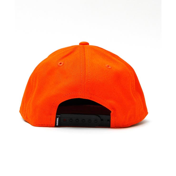 DIESEL キャップ　ロゴ　帽子 00SJ6P ブラック×オレンジ 02 DIESEL - DIESEL キャップ ロゴ 帽子 00SJ6P ブラック×オレンジ