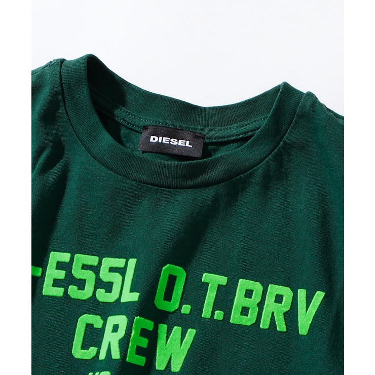 DIESELディーゼル★Tシャツ★プリント★グリーン DIESEL ディーゼル プリント半袖Tシャツカットソー[品番