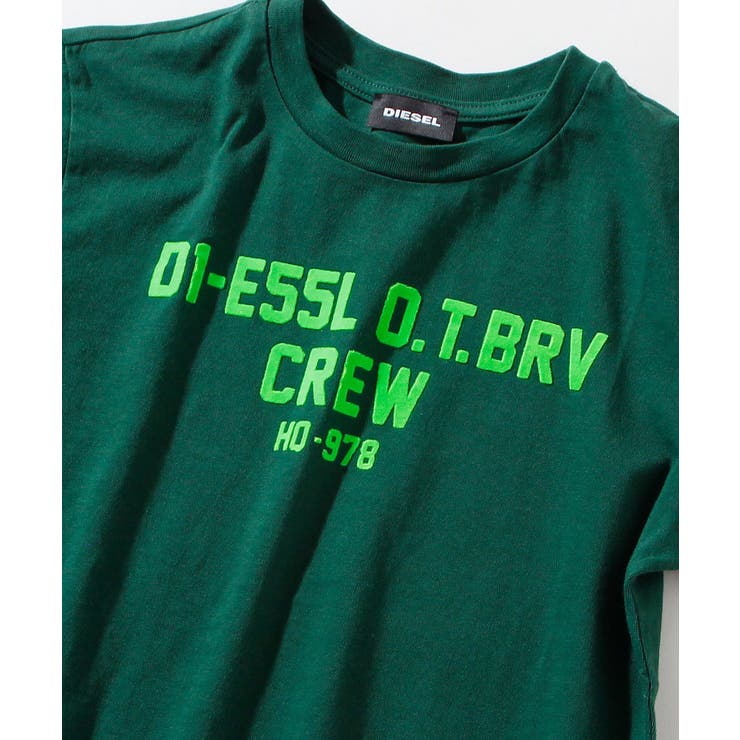 DIESELディーゼル★Tシャツ★プリント★グリーン DIESEL ディーゼル プリント半袖Tシャツカットソー[品番