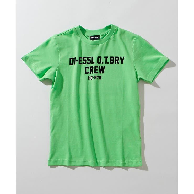 ライトグリーン | DIESEL ディーゼル プリント半袖Tシャツカットソー | SHIFFON