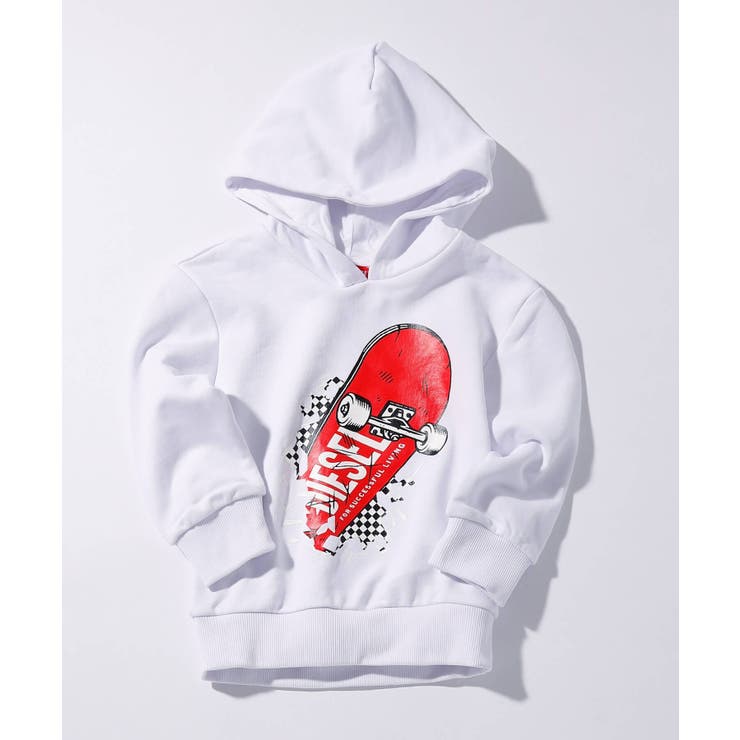DIESEL ディーゼル ブランドロゴグラフィックパーカー[品番 