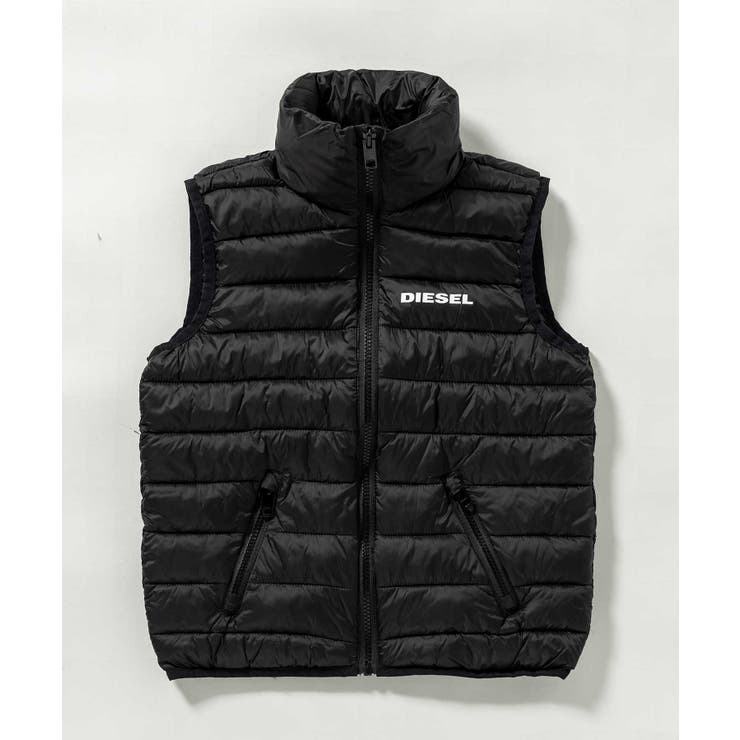 ブラック | DIESEL ディーゼル ジップアップダウンベストジャケット | SHIFFON