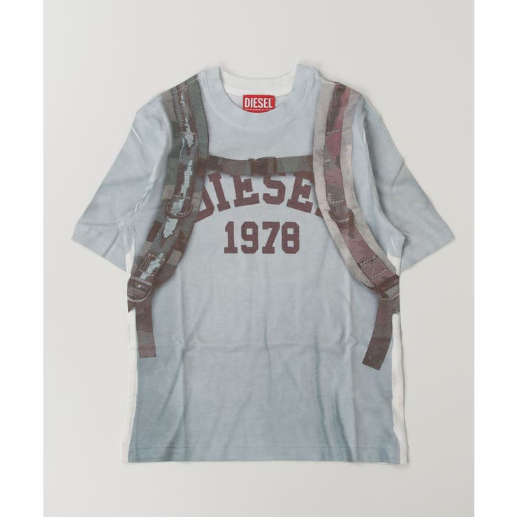ホワイト | DIESEL ディーゼル ブランドロゴ半袖Tシャツカットソー | SHIFFON